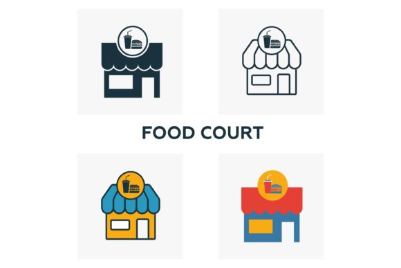 Choosing the Right Food Court Outline Icon for Modern Digital and Print Projects