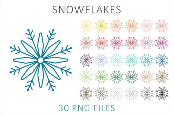 Elevating Winter Designs with High-Resolution Snowflakes Clip Art PNG - 05