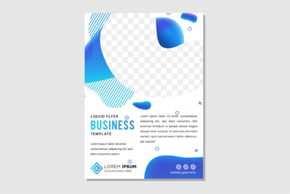 Evaluating the Vertical Flyer Buble Liquid Blue Design Template