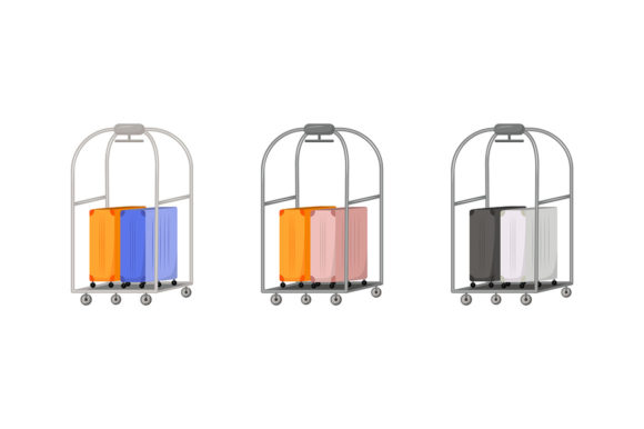 Integrating the Suitcase Delivery Flat Color Object Set into Modern Design Workflows