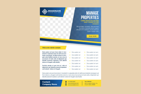 Strategic Brand Positioning with the Manage Propertis Vertical Flyer Yellow