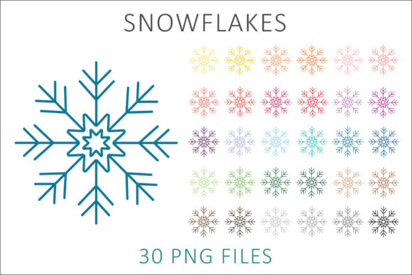Strategic Winter Branding: Maximizing the Value of Snowflakes Clip Art PNG - 06