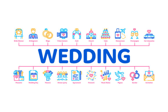 Streamline Your Wedding Visuals with Minimal Infographics