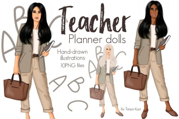 Unlocking Creativity with Teacher Planner Dolls for Digital Design